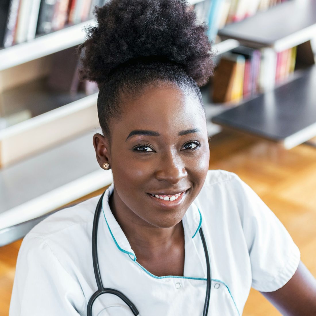 Smiling physiotherapist with stethoscope